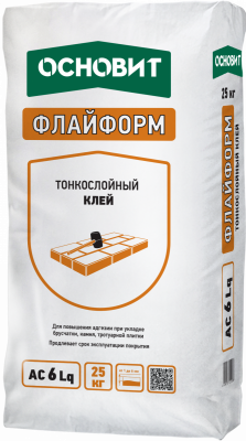 картинка Клей для брусчатки и камня Основит Флайформ АС6 Lq тонкослойный 25 кг